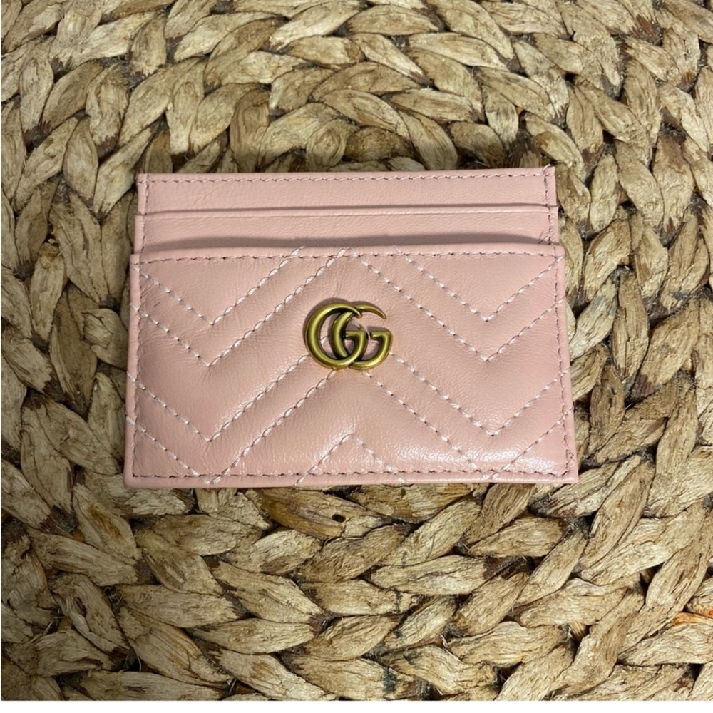 Gucci cardholder dusty pastel pink